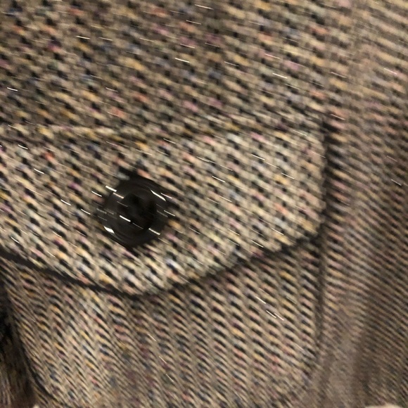 🌦️Pea coat w/ multi coloured threads - Picture 6 of 10